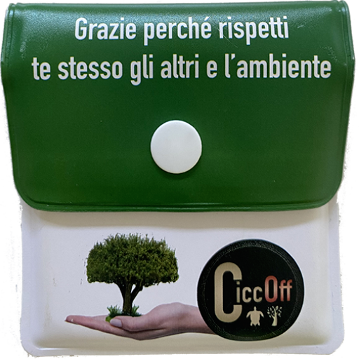 Posacenere Tascabile Dritto Verde-Bianco